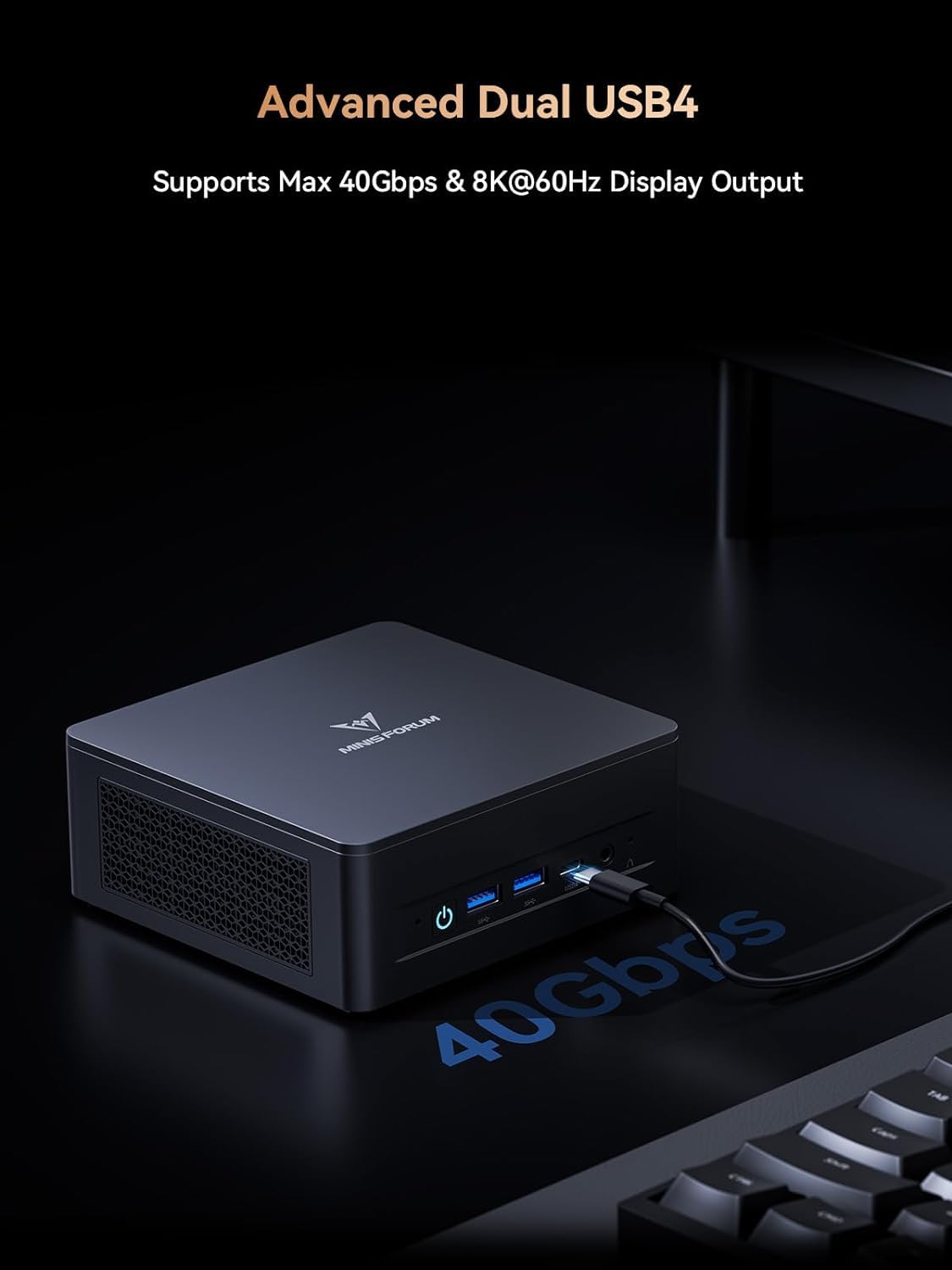 MINIS FORUM UM690 Pro mini bilgisayar, AMD Ryzen 9 6900HX, 8C/16T